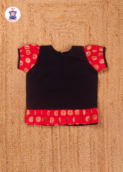 Navy Blue & Red - Pavadai Sattai