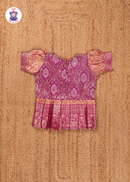 Purple & Gold - Girl's Pavadai Sattai
