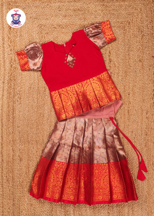 Red & Brown - Pavadai Sattai