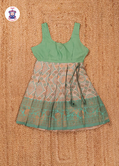 Pearl Aqua & Grey - Pavadai Sattai