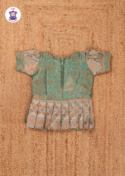 Pearl Aqua & Grey - Pavadai Sattai