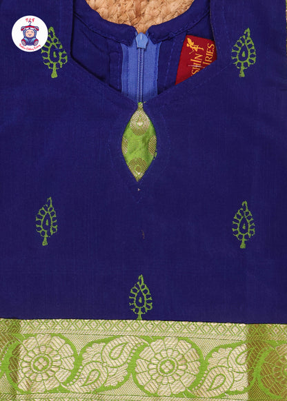 Royal Blue & Green - Pavadai Sattai