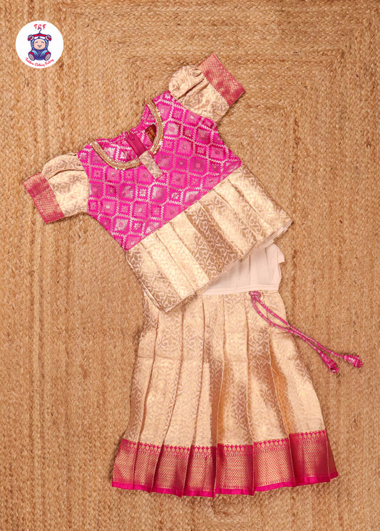 Pink & Sandal - Pavadai Sattai