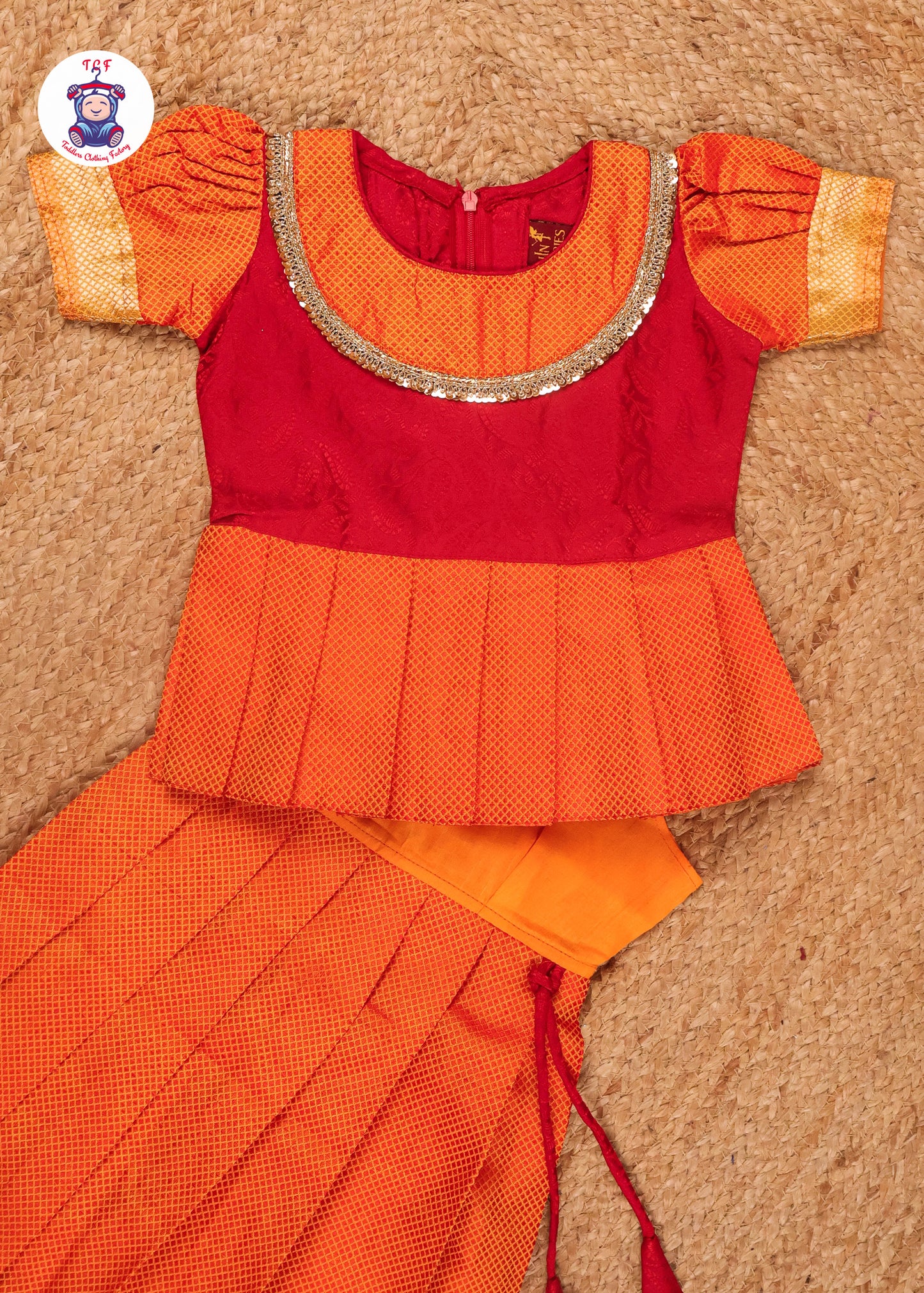 Red & Orange - Pavadai Sattai
