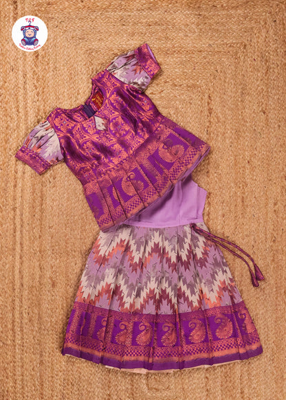 Purple & Brown - Pavadai Sattai
