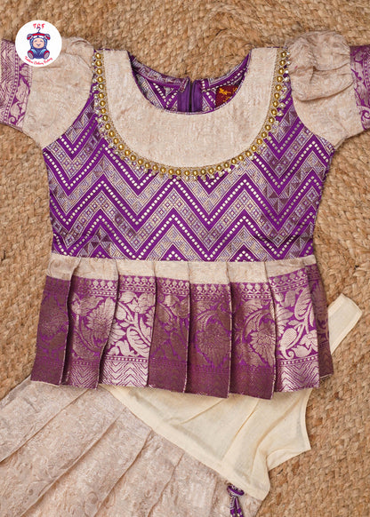 Sandal & Purple - Pavadai Sattai