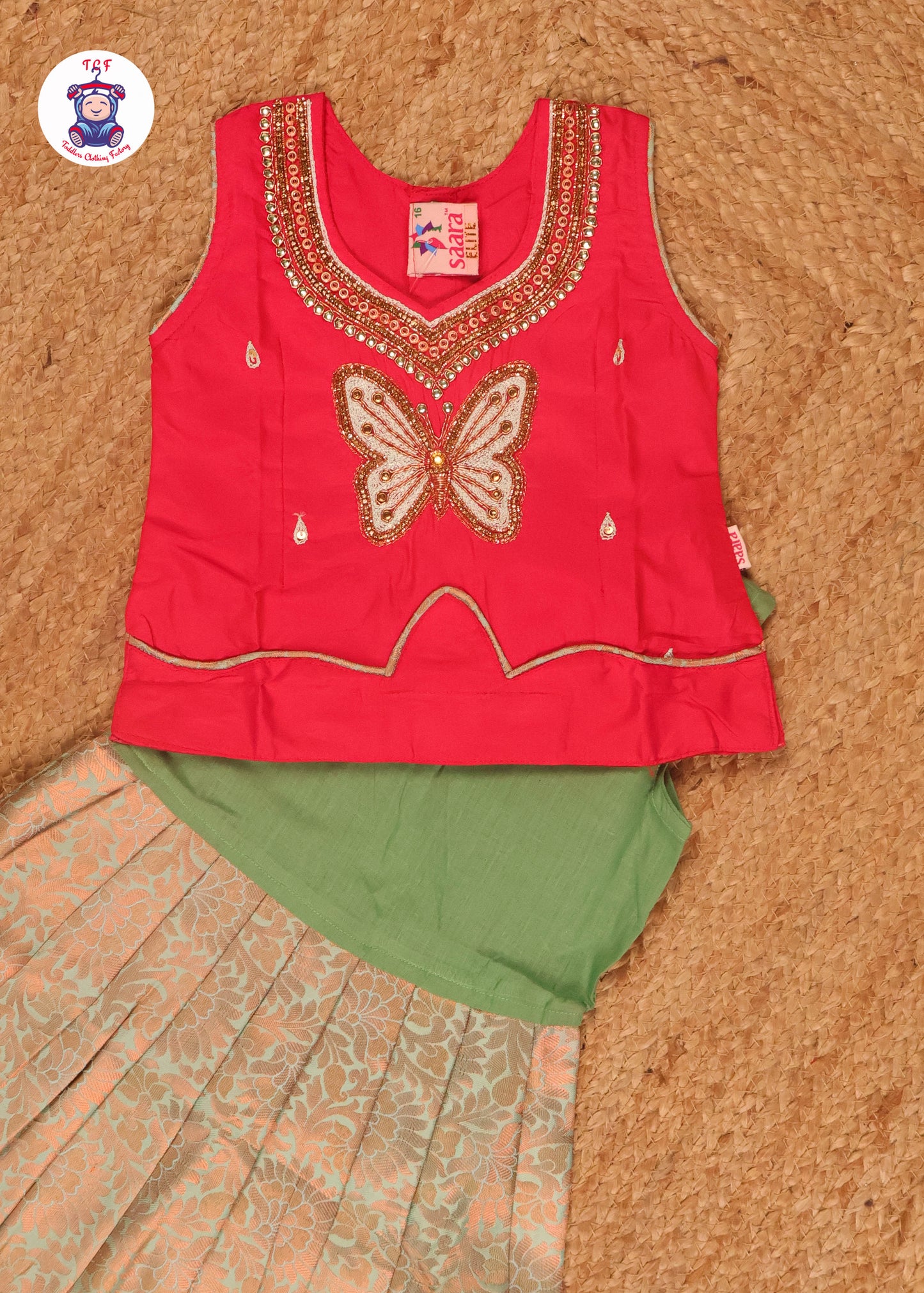 Red & Green - Pavadai Sattai