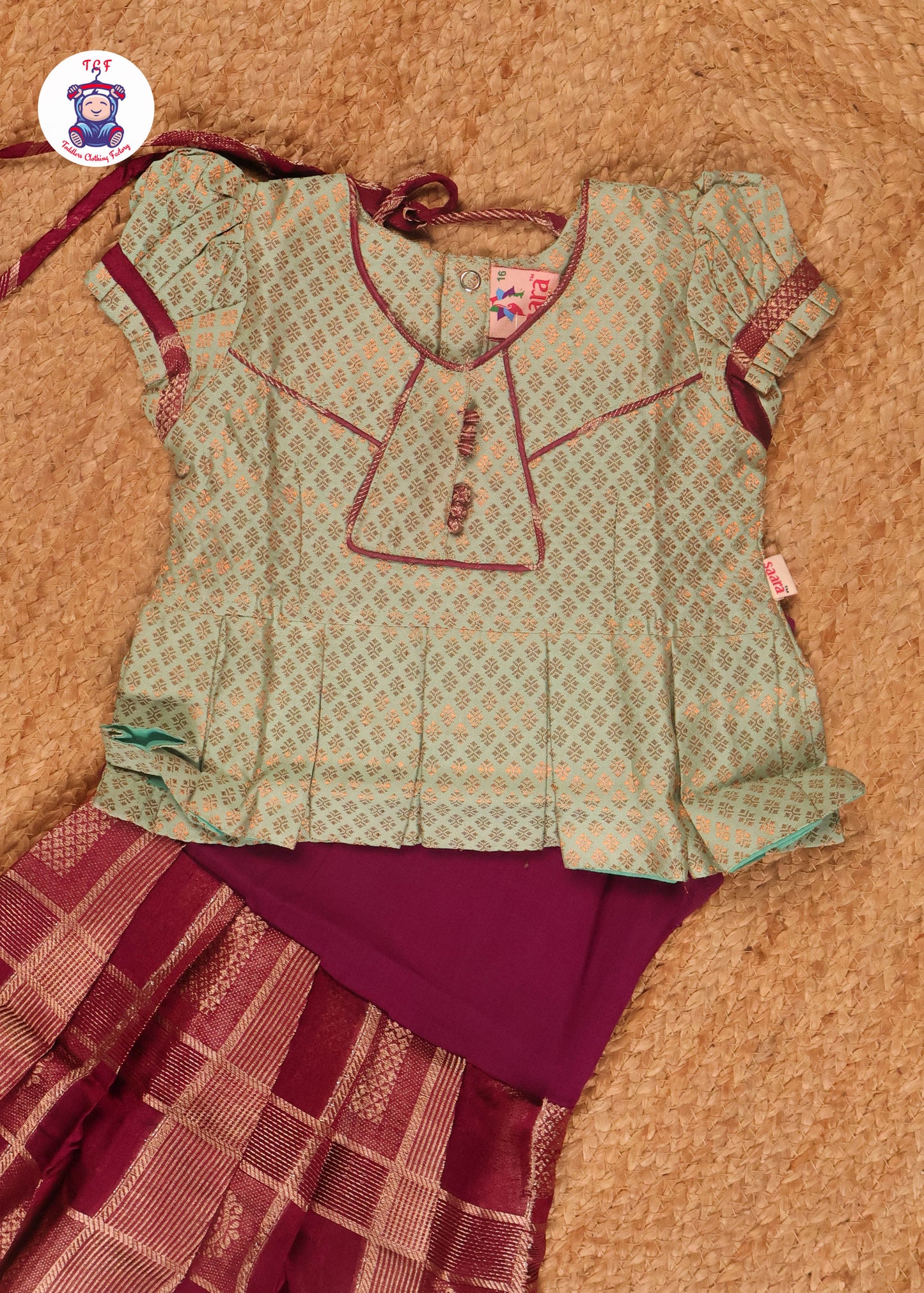 Green & Magenta - Pavadai Sattai
