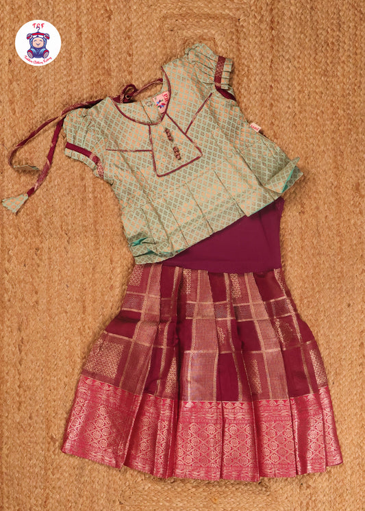 Green & Magenta - Pavadai Sattai
