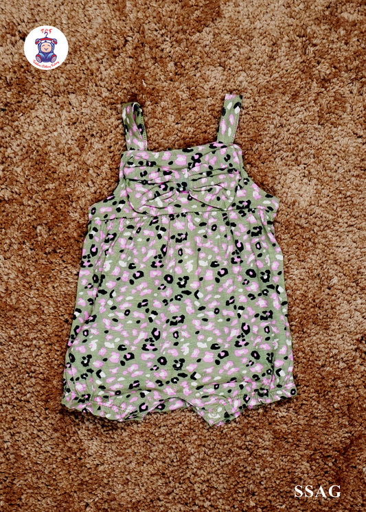 Green & Pink - Cotton Full Rompers