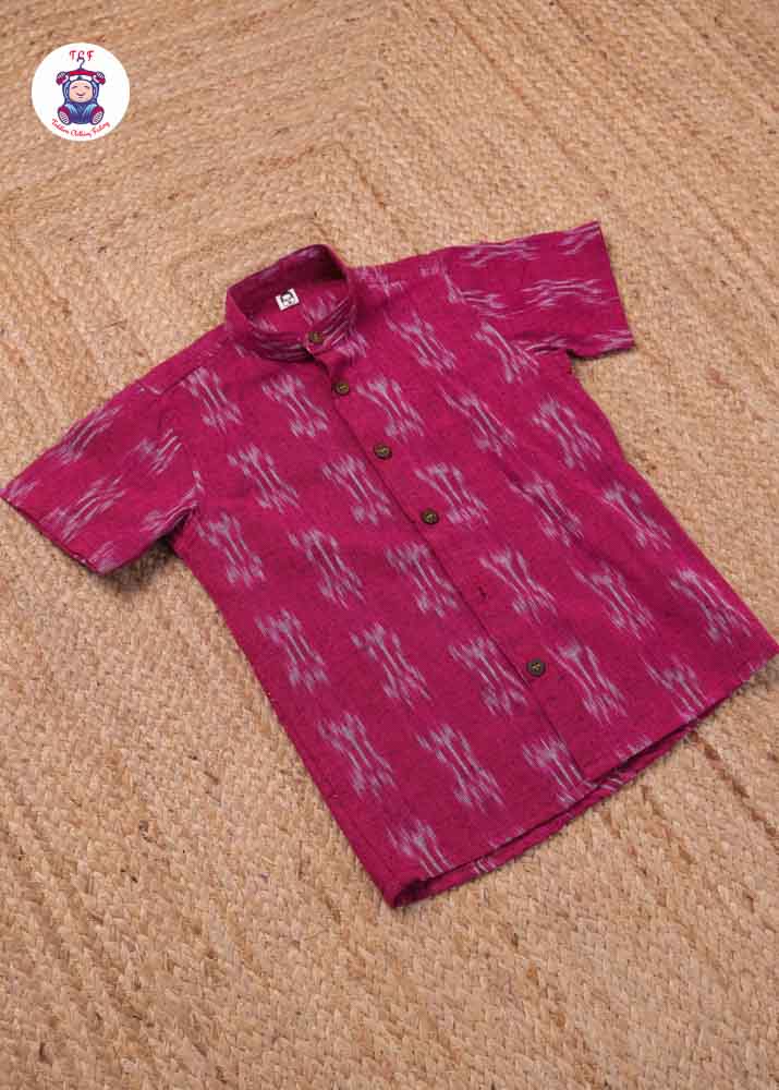 Pink - Boys Readymade Ikat Shirts