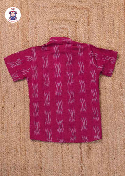 Pink - Boys Readymade Ikat Shirts