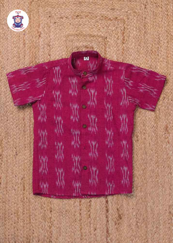 Pink - Boys Readymade Ikat Shirts