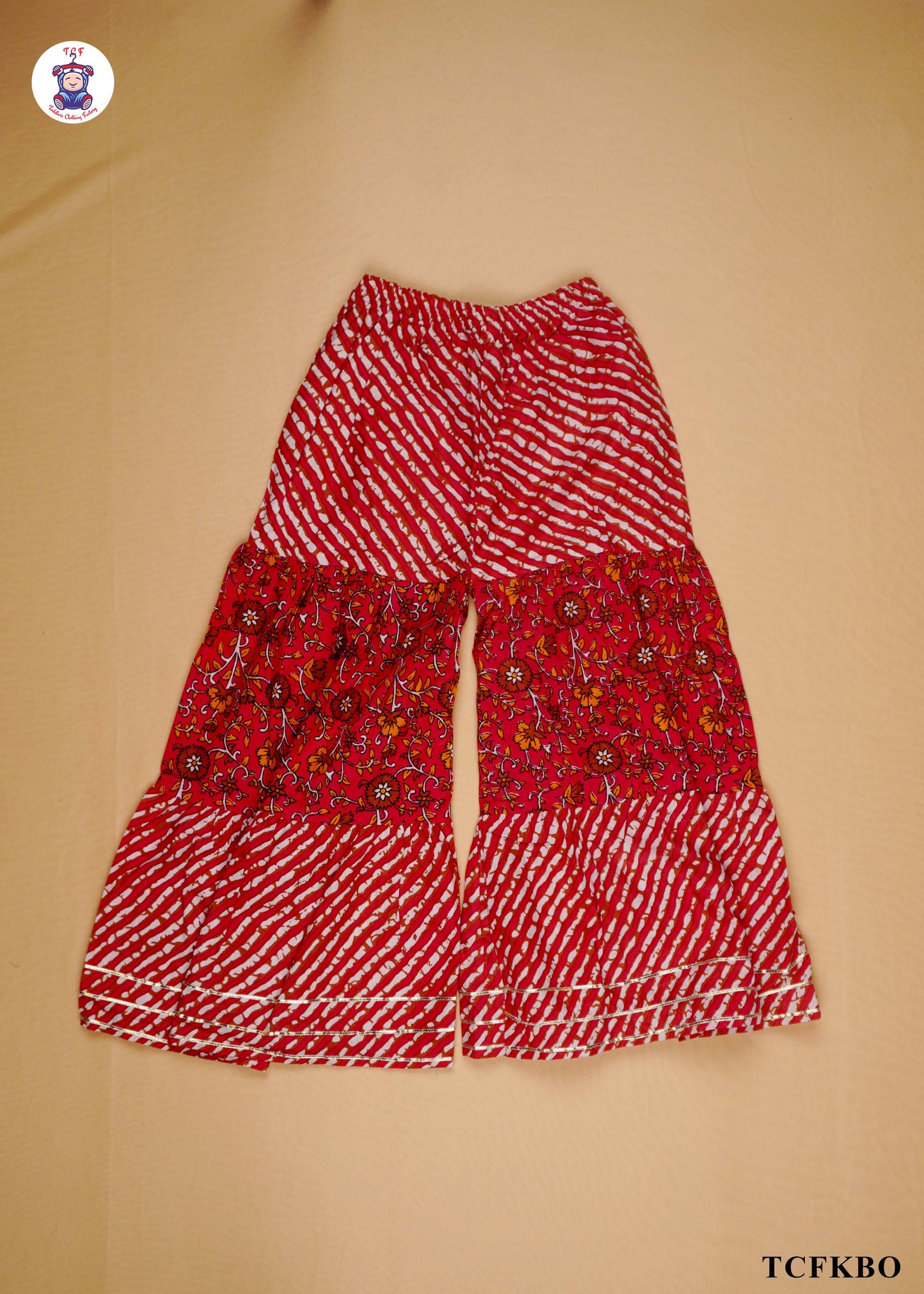 Deep Maroon - Floral Printed A-Line Kurti Set
