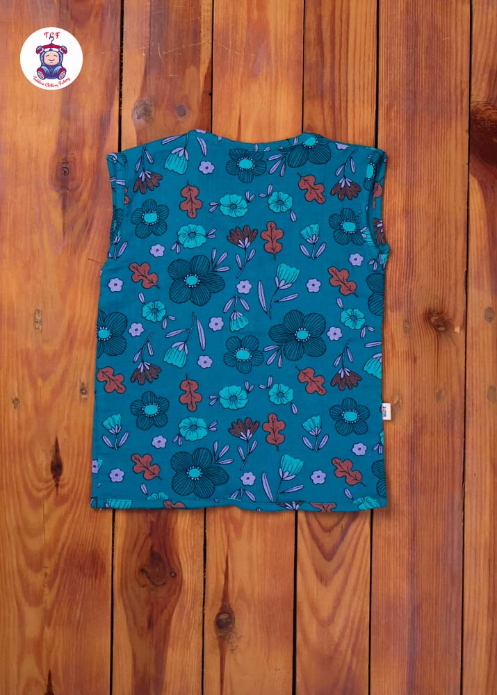 Dark Green - Unisex Muslin Printed Jabla