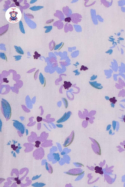 Violet Flower - Unisex Muslin Pyjama Sets