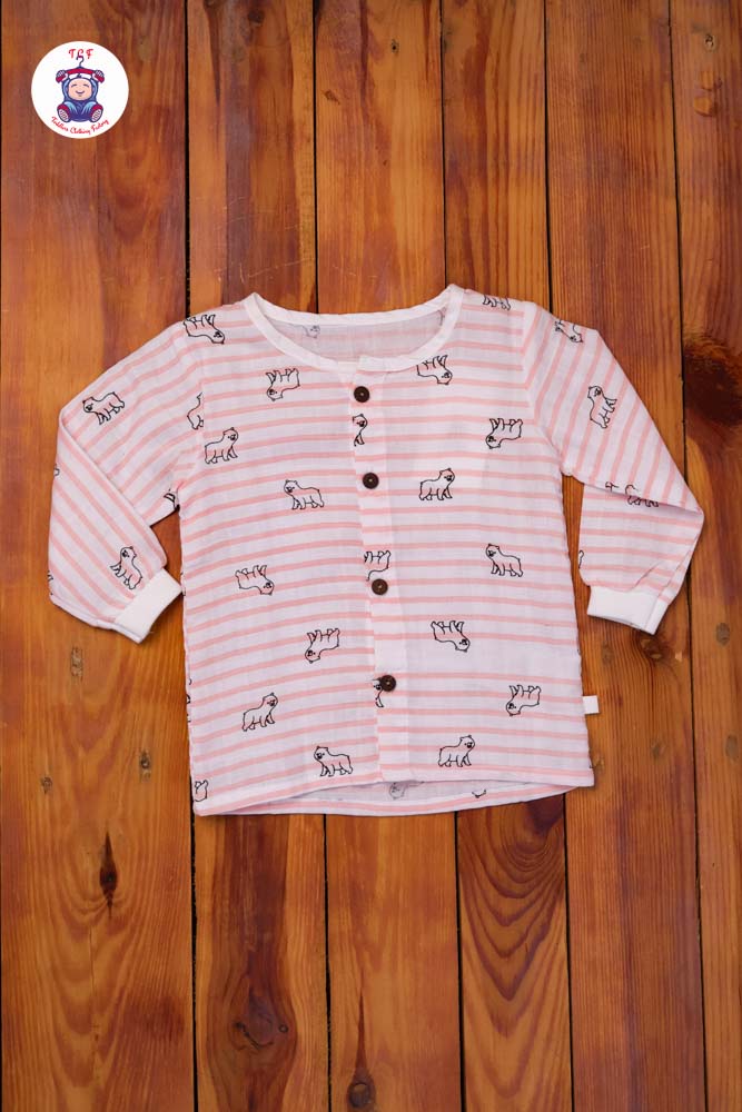 Peach - Unisex Muslin Pyjama Sets
