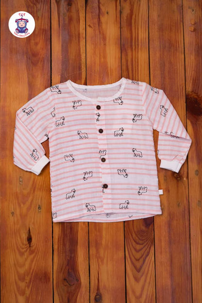 Peach - Unisex Muslin Pyjama Sets