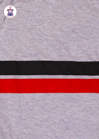 Grey & Red Boys Night Wear